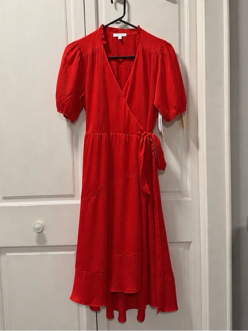 Draper James Red Wrap Midi Dress NWT Size M